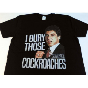 Scarface - I Bury Those Cockroaches Official Fitted Jersey Movie T Shirt ( Men L ) ***READY TO SHIP from Hong Kong***